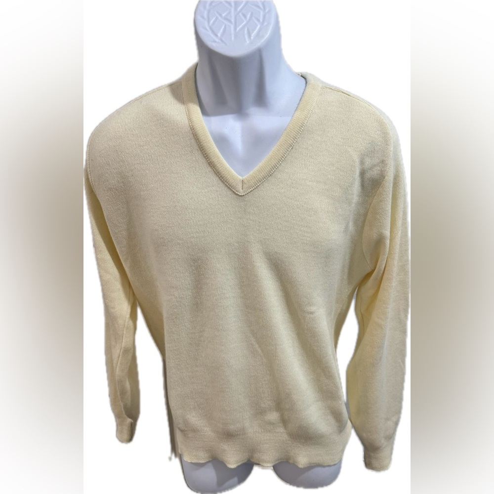 NWT Mens Vintage Pine State V Neck‎ Golf Sweater Size M Perfect for Embroidery